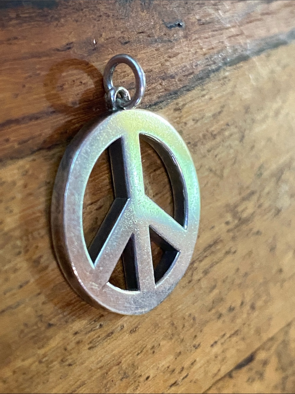 925 Sterling Silver Peace Sign Pendant for Necklace 4.4 grams